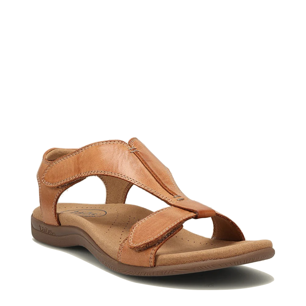 Toe view of Taos The Show Leather Sandal for women.