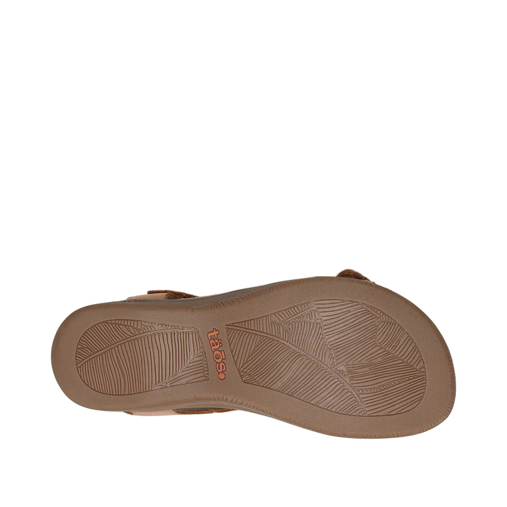 Bottom view of Taos The Show Leather Sandal for women.
