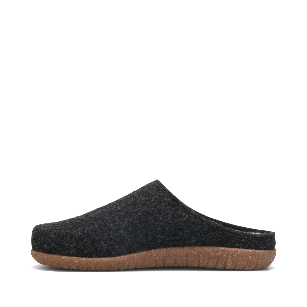 Side (left) view of Taos Woolness Clog for women.