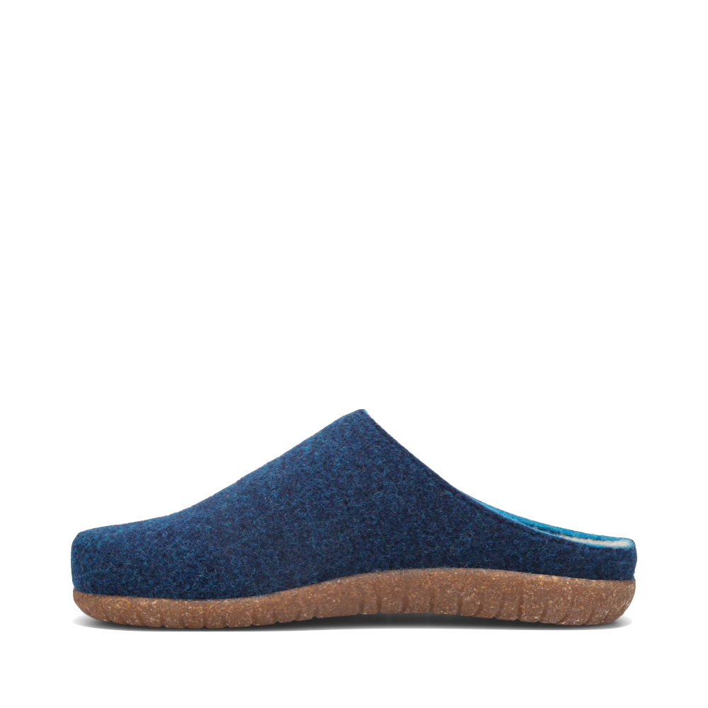 Side (left) view of Taos Woolness Clog for women.
