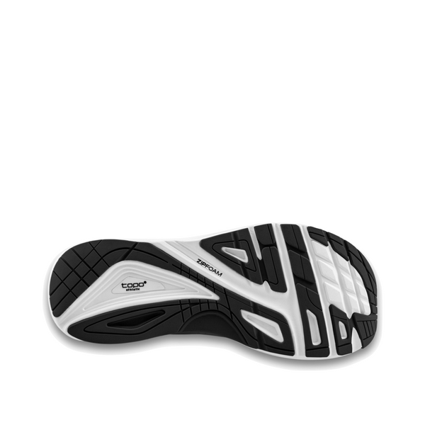 Topo Women's Ultrafly 4 Running Sneaker in Black/White