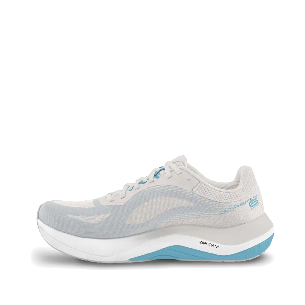 Side (left) view of Topo Ultrafly 6 Sneaker for women.