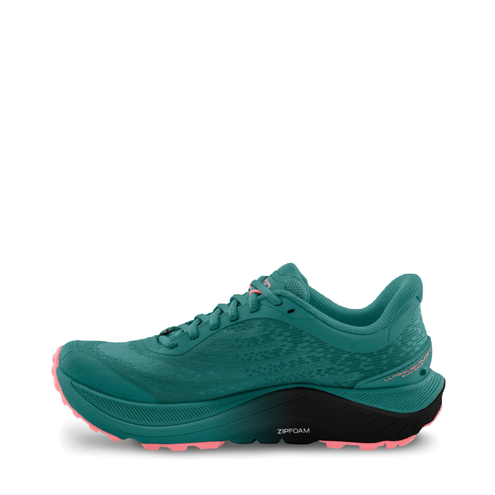 Side (left) view of Topo Ultraventure 4 Sneaker for women.