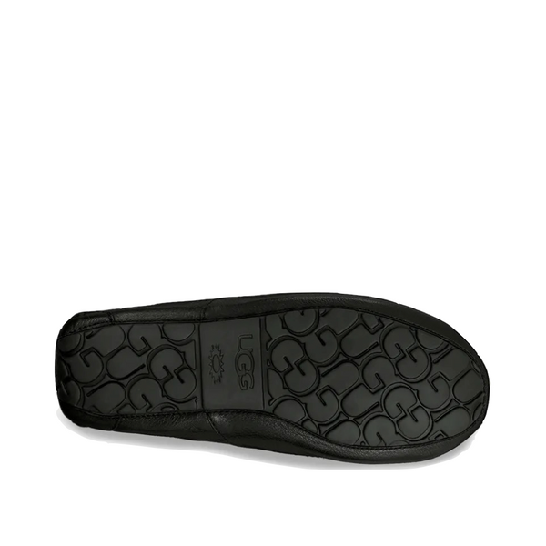 UGG Ascot Leather Moccasin Slipper in Black