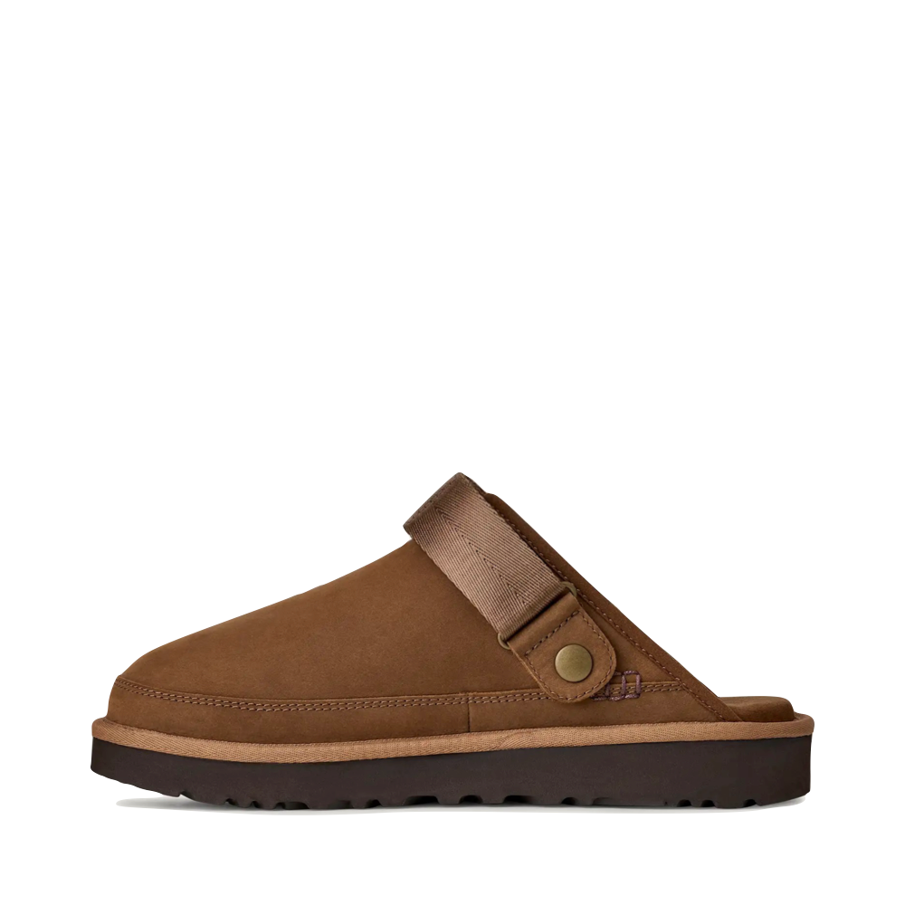 Side (left) view of UGG Goldencoast Clog 2 Nubuck for men.