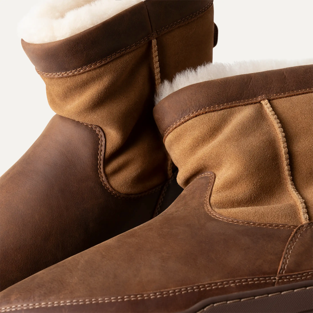 Detail view of Ugg Heritage Pull On Trail Gazer Waterproof Boot for men.