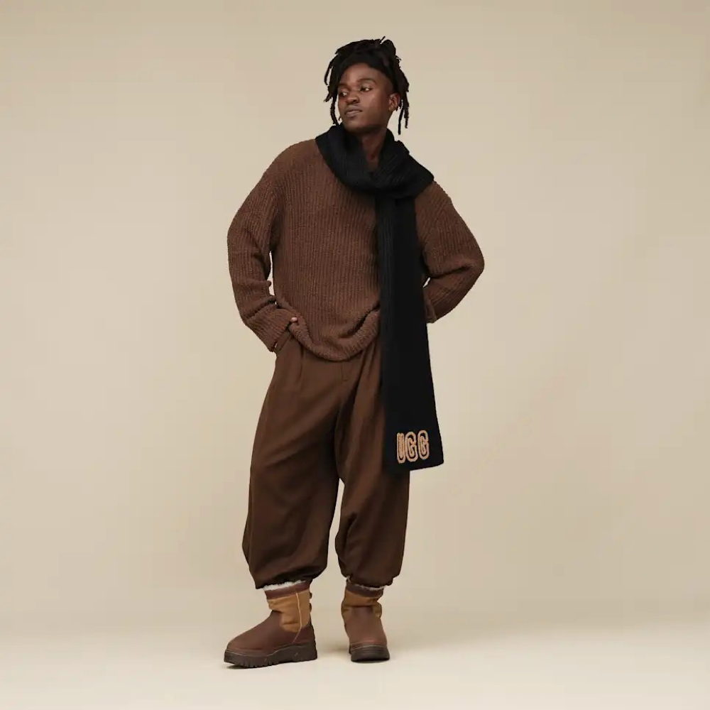 Model view of Ugg Heritage Pull On Trail Gazer Waterproof Boot for men.