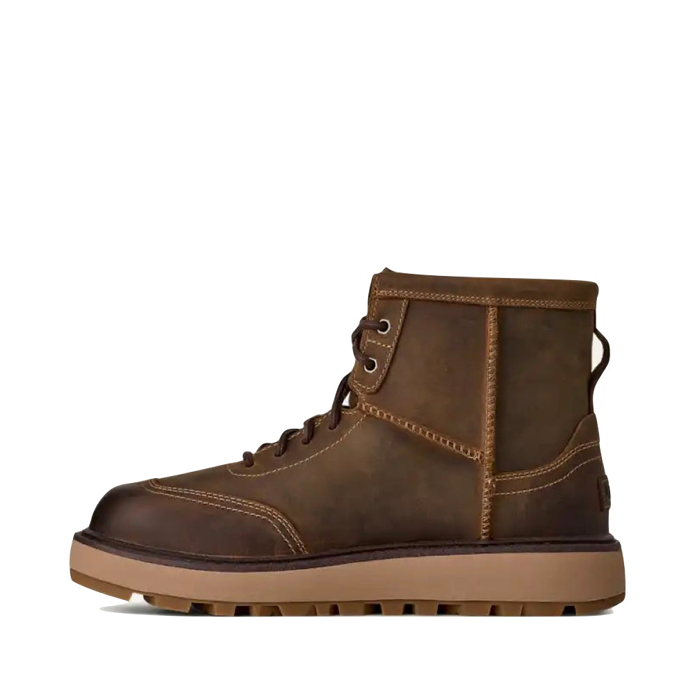 Side (left) view of Ugg Idyllwild Waterproof Lace Boot for men.