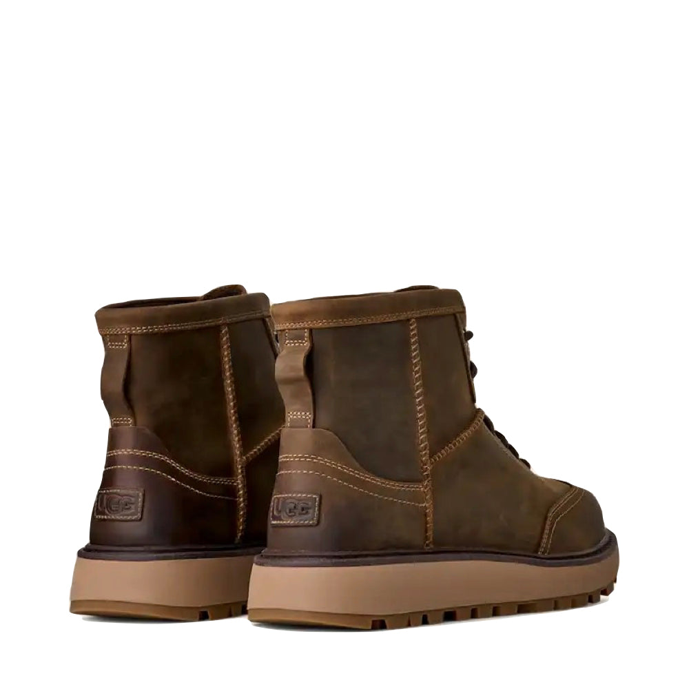 Heel view of Ugg Idyllwild Waterproof Lace Boot for men.