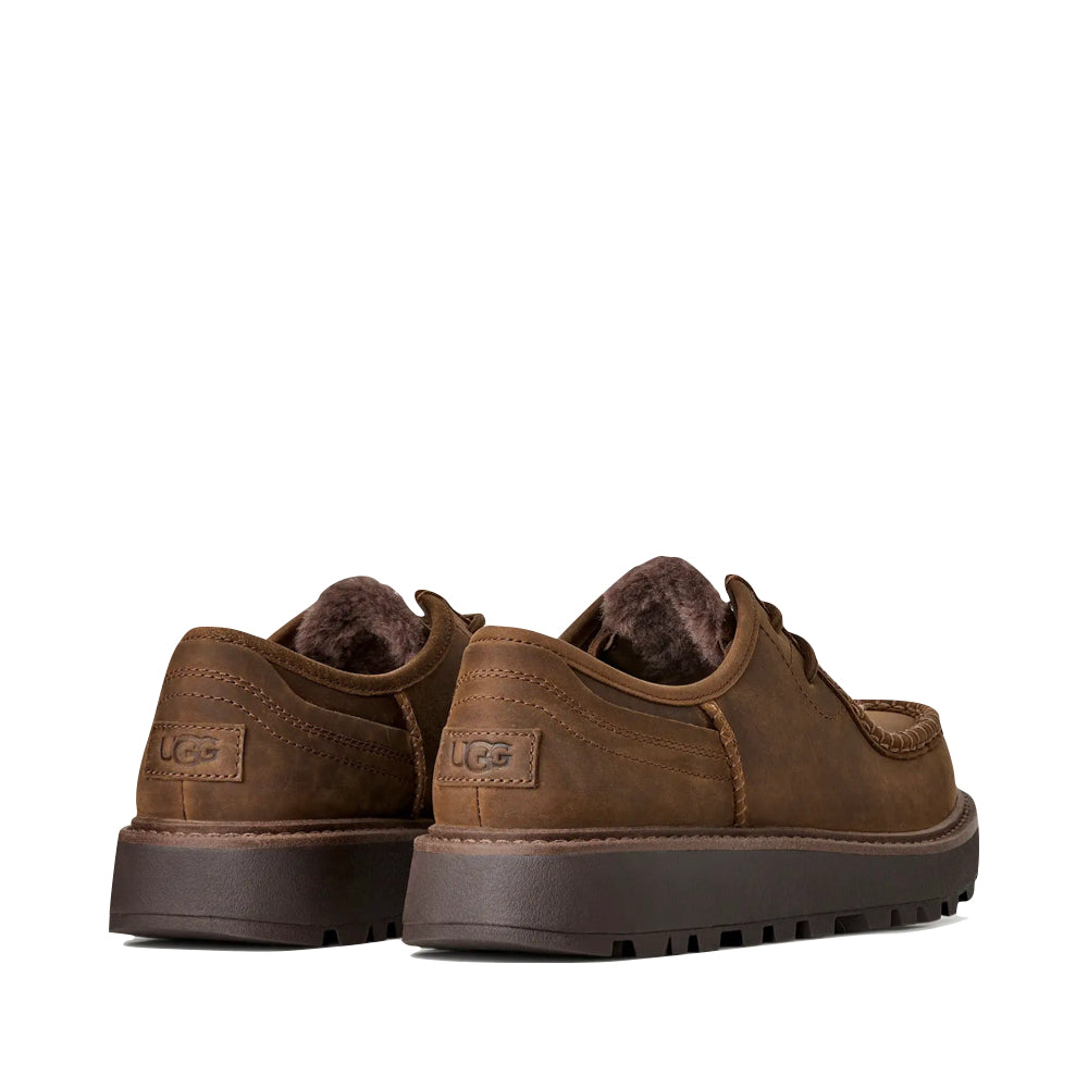 Heel view of Ugg Loften Tie Shoe for men.