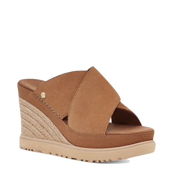 UGG Women's Abbot Platform Wedge Slide Sandal in Chestnut