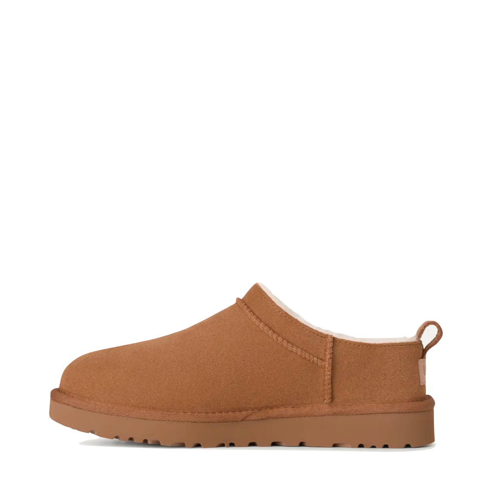 Side (left) view of UGG Classic Micro Bootie for women.