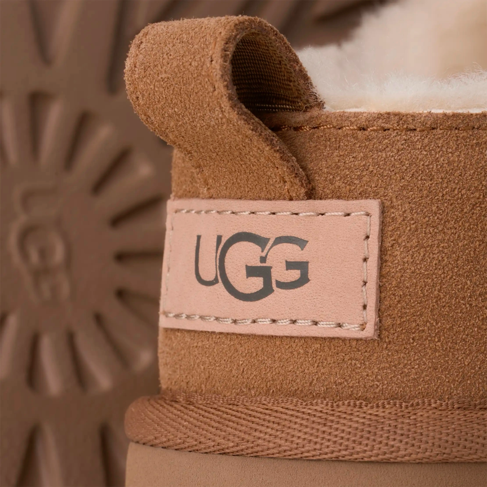 Detail view of UGG Classic Micro Bootie for women.