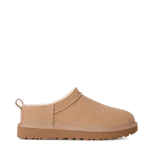 Side (right) view of UGG Classic Micro Bootie for women.
