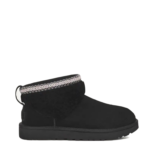 Side (right) view of Ugg Classic Ultra Mini Maxi Curly Boot for women.