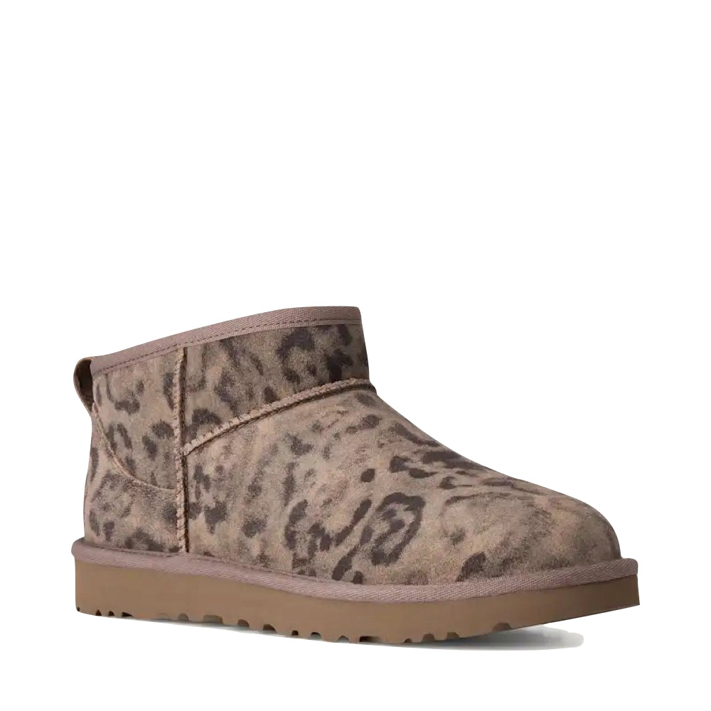 Toe view of Ugg Classic Ultra Mini Spotted Boot for women.