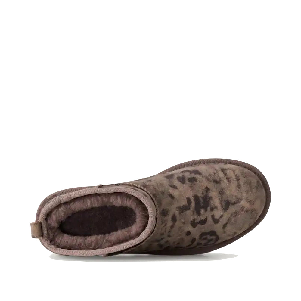 Top-down view of Ugg Classic Ultra Mini Spotted Boot for women.