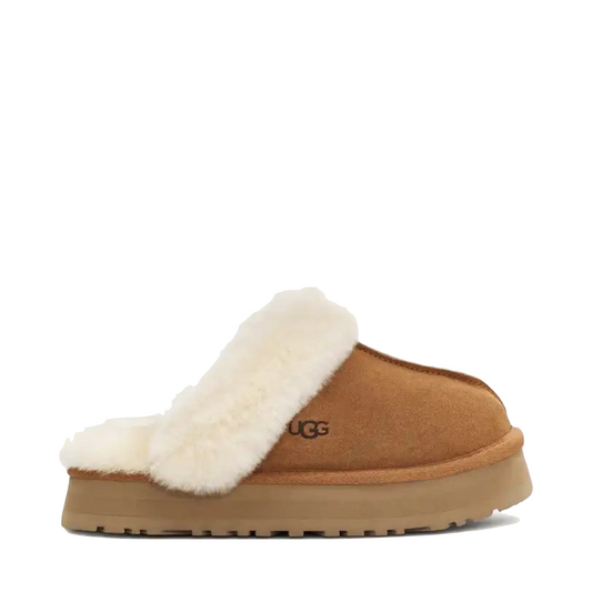 Side (right) view of Ugg Disquette Sheepskin Slipper for women.