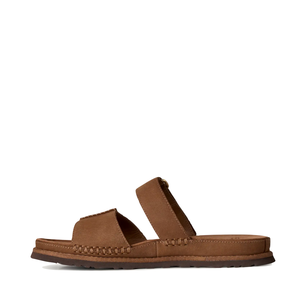 Side (left) view of Ugg GoldenGaze Slide Sandal for women.