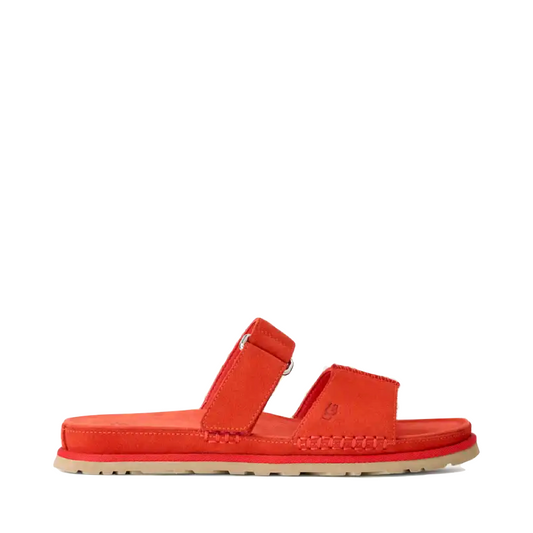 Side (right) view of Ugg Golden Gaze Slide Sandal for women.