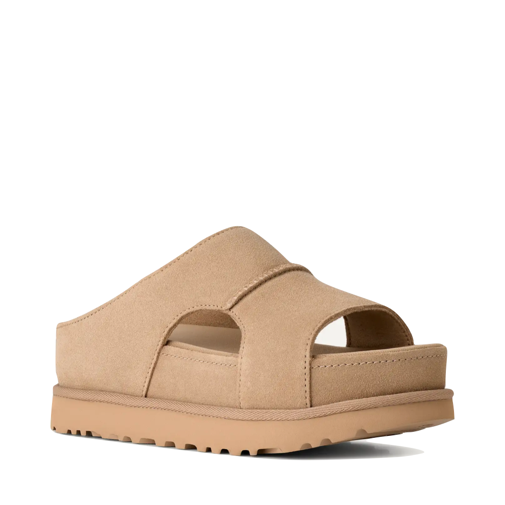 Toe view of Ugg Goldenstar Hi Cutout Slide Sandal for women.