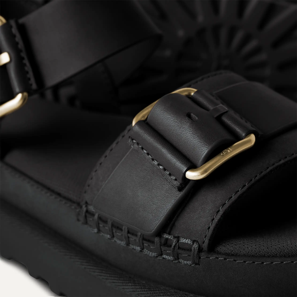 Detail view of UGG Goldenstar Villa Sandal for women.