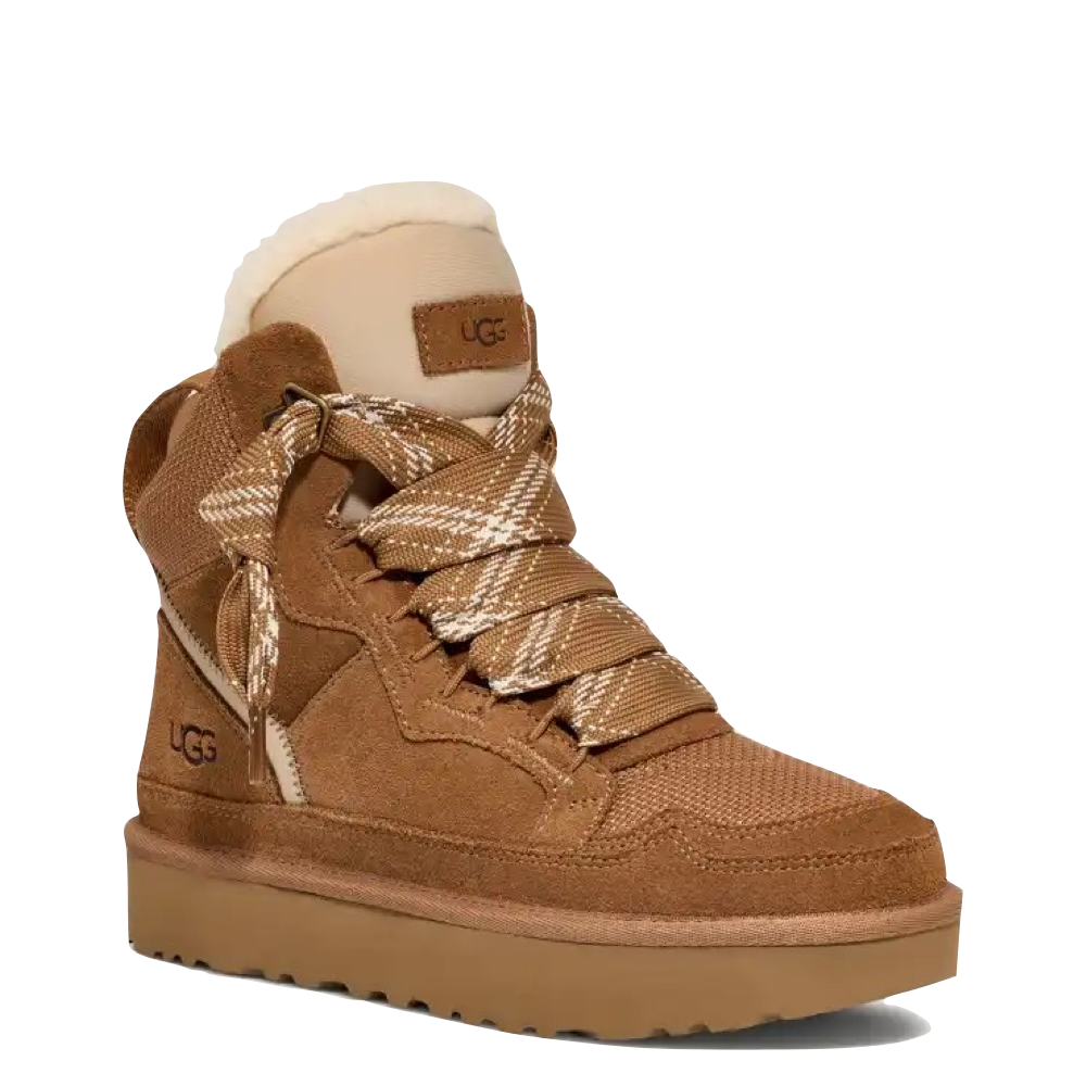 Toe view of Ugg Highmel Lace Sheepskin Boot for women.