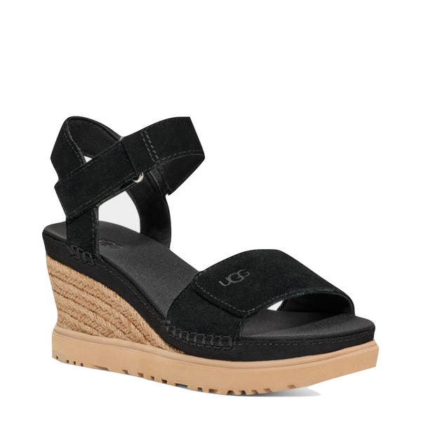 UGG Women's Ileana Strap Wedge Sandal (Black)