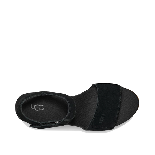 UGG Women's Ileana Strap Wedge Sandal (Black)