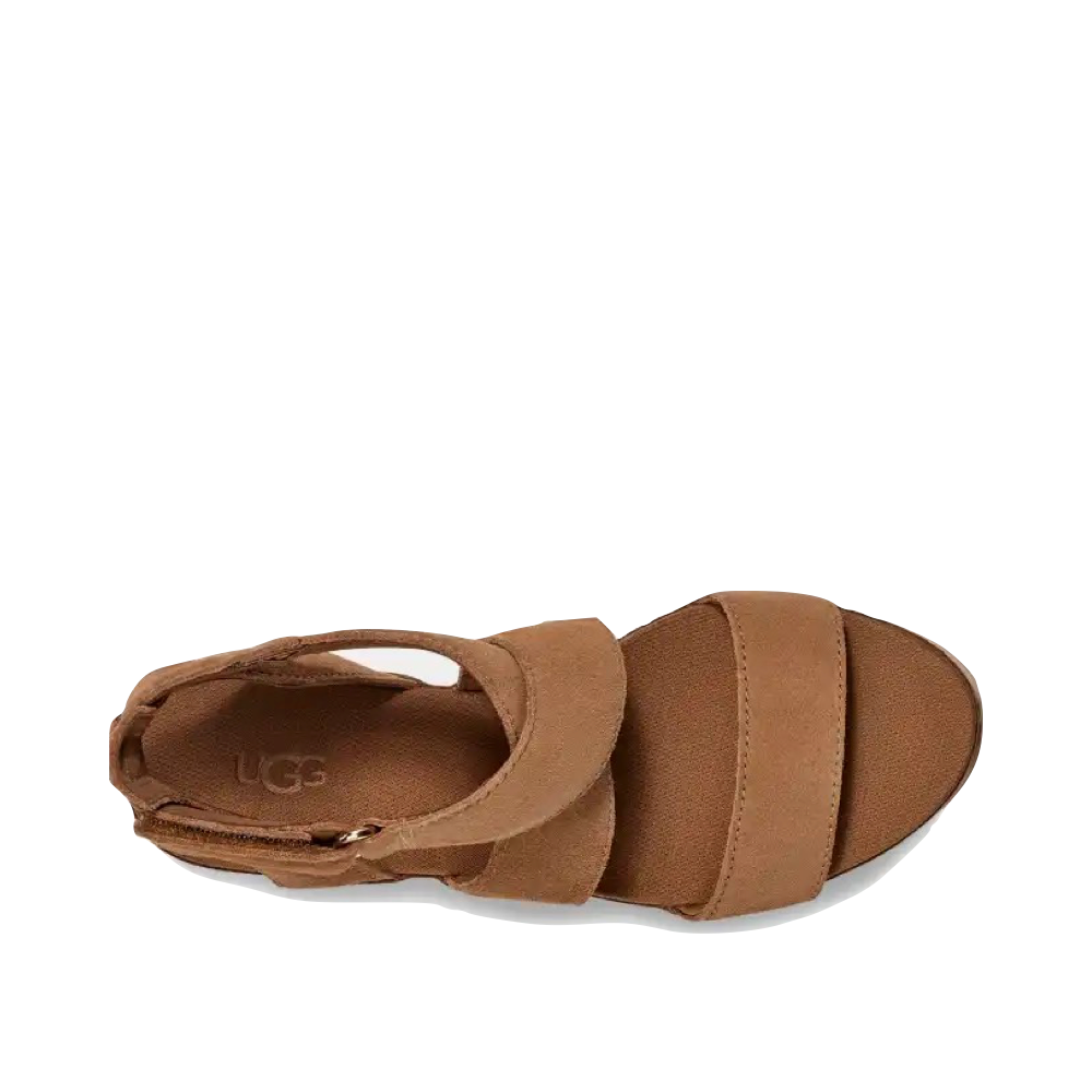Top-down view of Ugg Ileana Ankle Wedge Sandal for women.