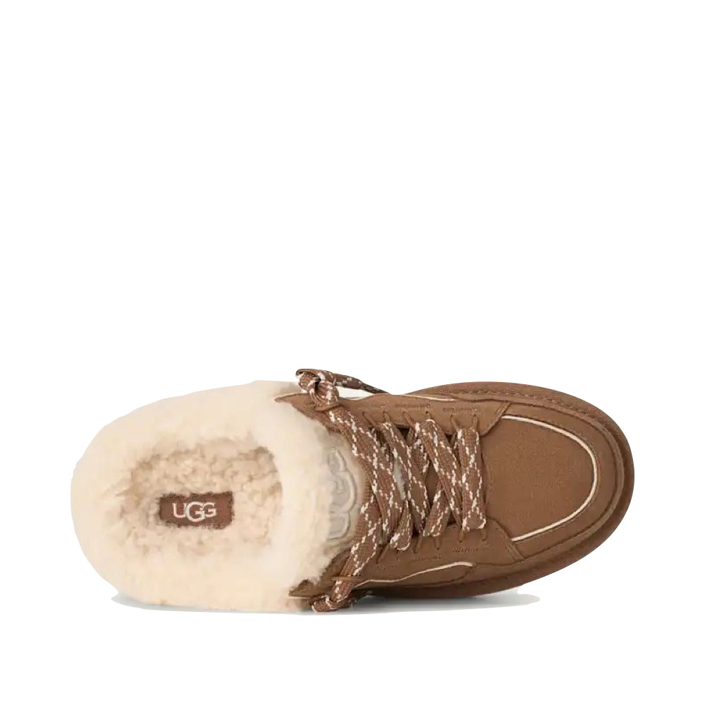 Top-down view of Ugg Lowmel Mule Slip-On Tie for women.
