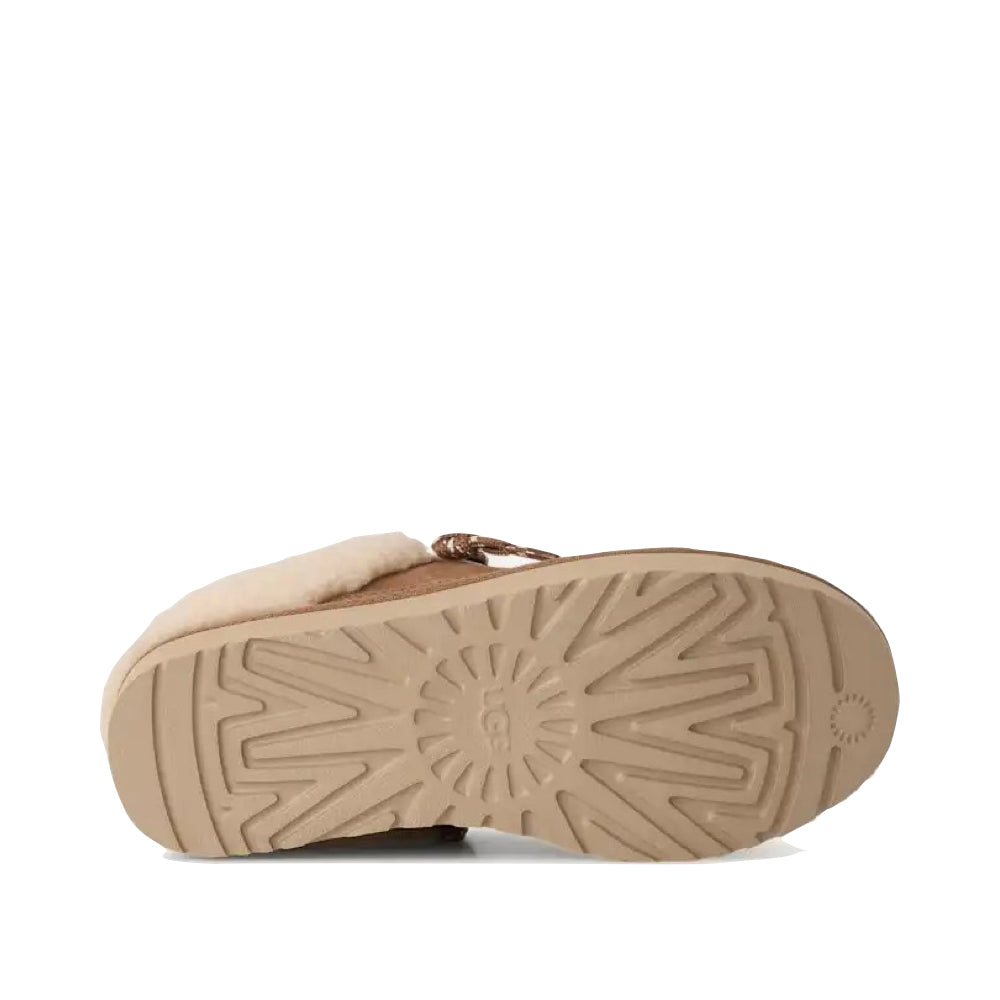 Bottom view of Ugg Lowmel Mule Slip-On Tie for women.
