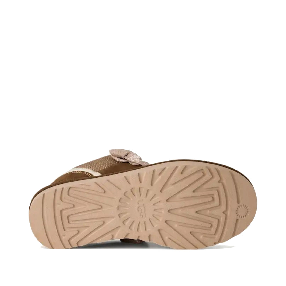 Bottom view of Ugg Lowmel Tie Bootie for women.