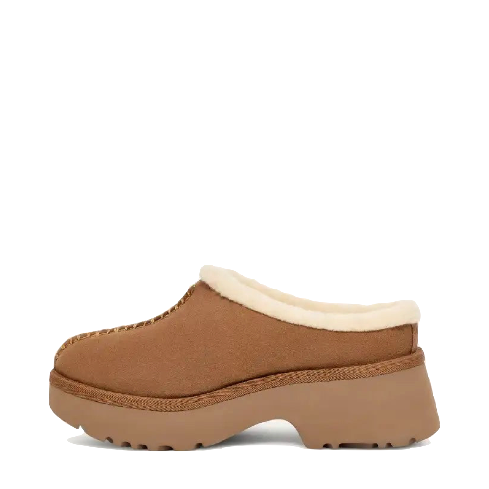 Side (left) view of Ugg New Heights Cozy Clog for women.