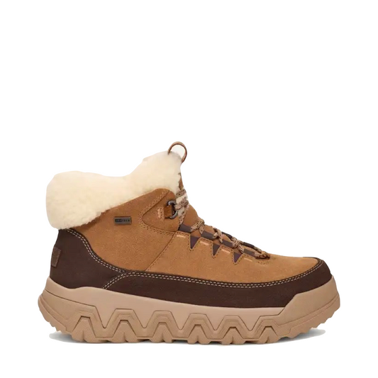 Side (right) view of Ugg Terre Trail Cozy Lace Waterproof Boot for women.