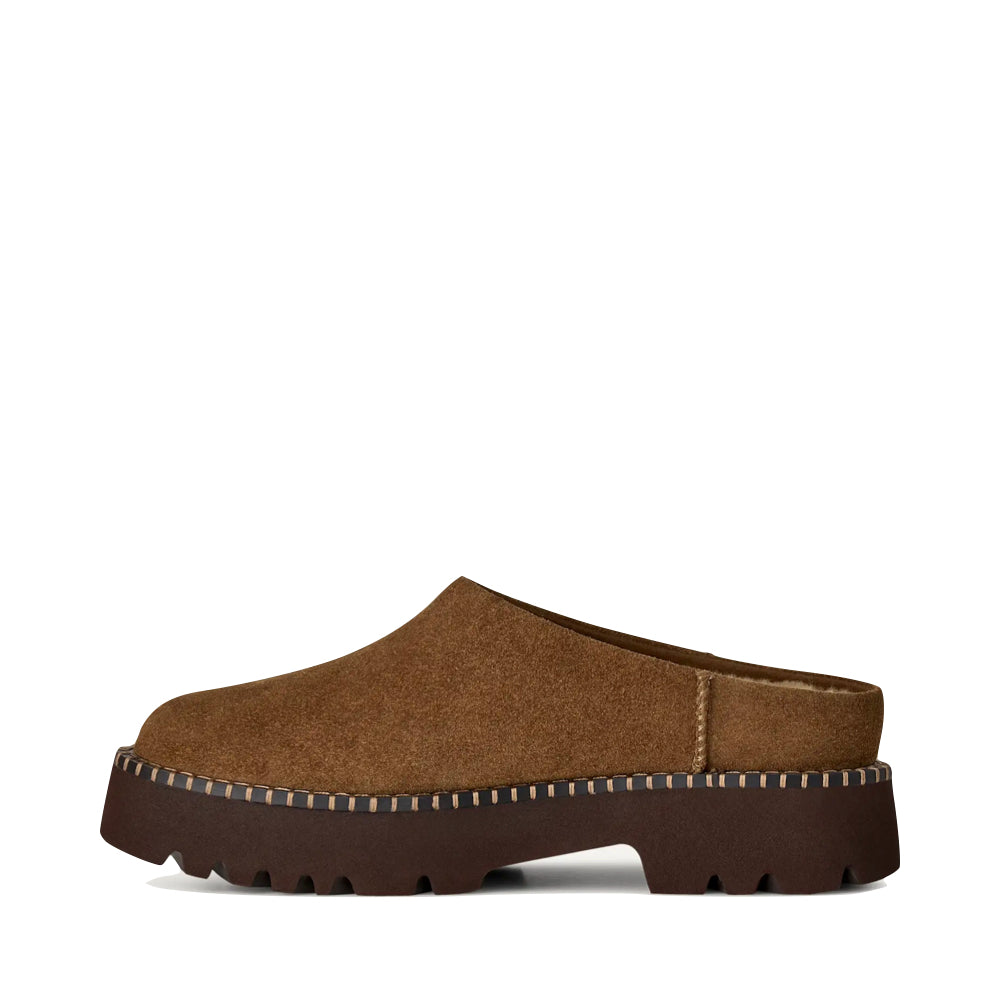 Side (left) view of Ugg Uptowner Mule Slip On Platform for women.