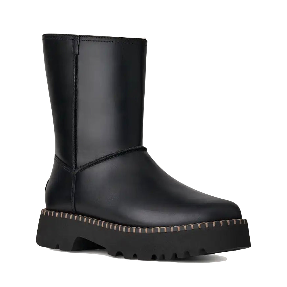 Mudguard and Toe view of Ugg Uptowner Short Boot for women.