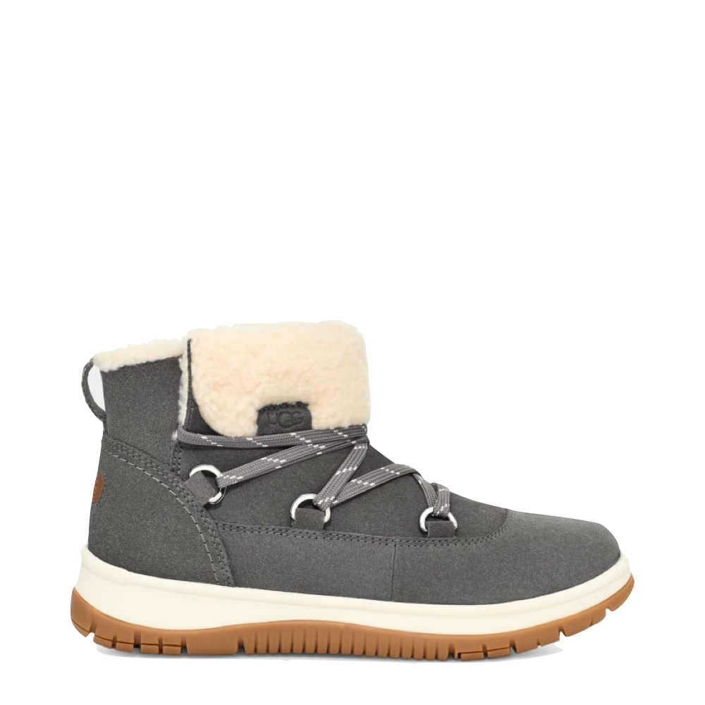 UGG Women's Lakesider Heritage Lace Boot in Charcoal