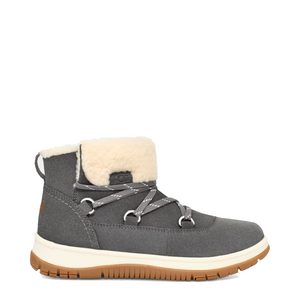 UGG Women's Lakesider Heritage Lace Boot in Charcoal