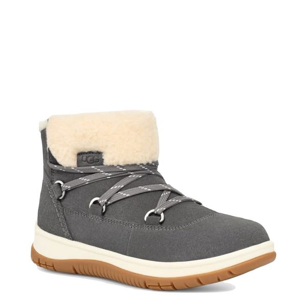 UGG Women's Lakesider Heritage Lace Boot in Charcoal
