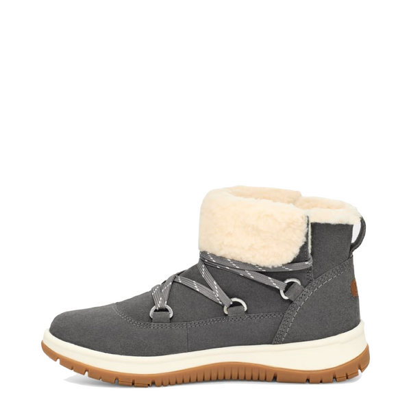UGG Women's Lakesider Heritage Lace Boot in Charcoal
