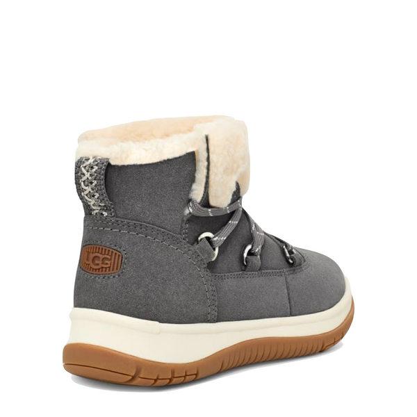 UGG Women's Lakesider Heritage Lace Boot in Charcoal