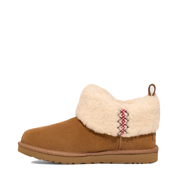 UGG Women's Ultra Mini Braid Boot in Chestnut