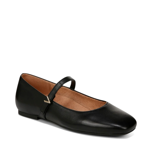 Toe view of Vionic Alameda Leather Mary Jane Flat for women.