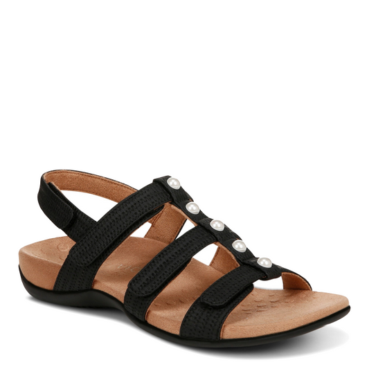 Toe view of Vionic Amber Pearl Sandal for women.