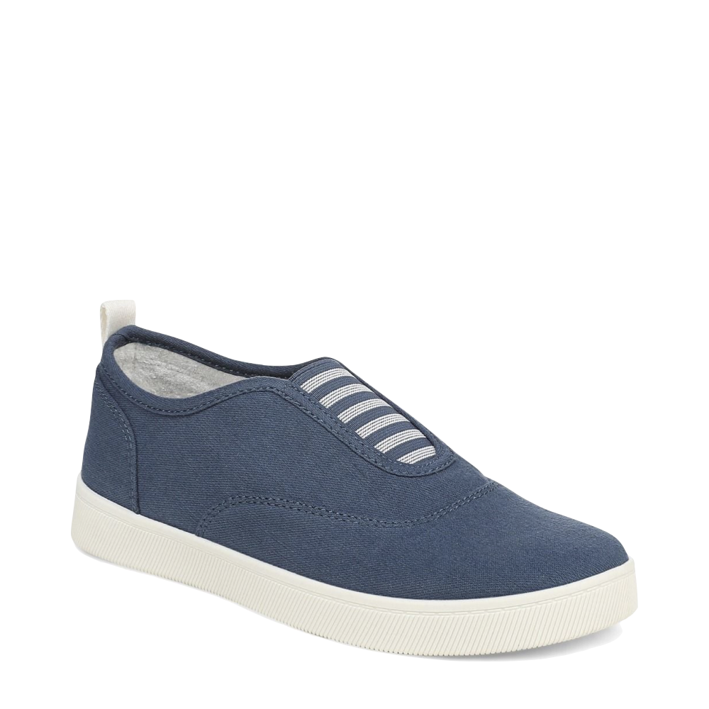 Toe view of Vionic Beach Cobalt Slip On Sneaker for women.