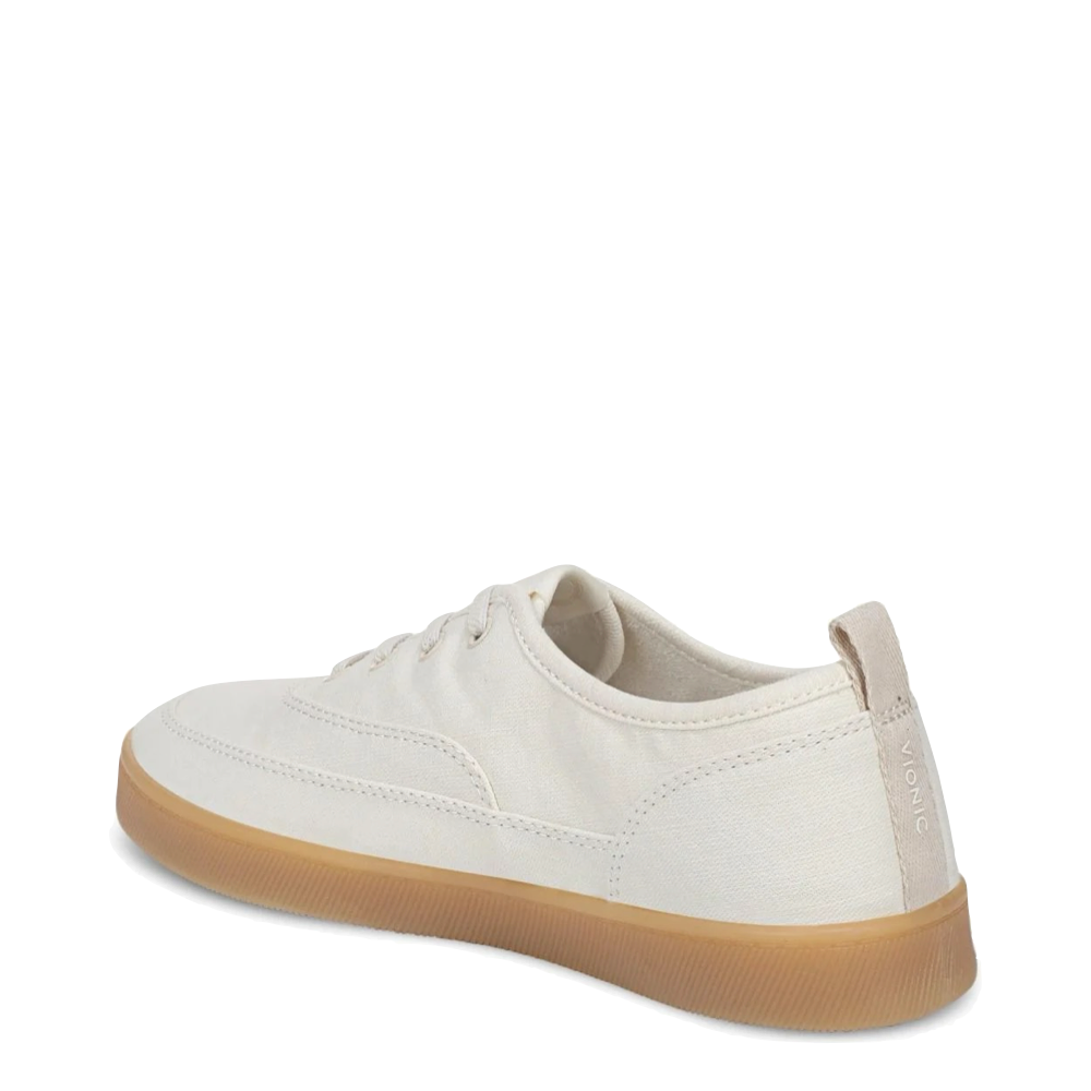 Heel view of Vionic Beach Cyan Slip On Sneaker for women.