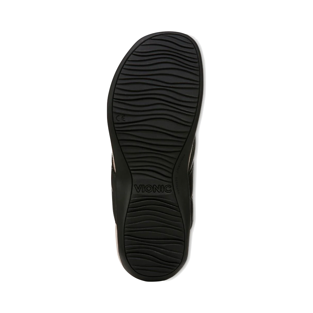 Bottom view of Vionic Bella Braid Toe Thong Flip Sandal for women.