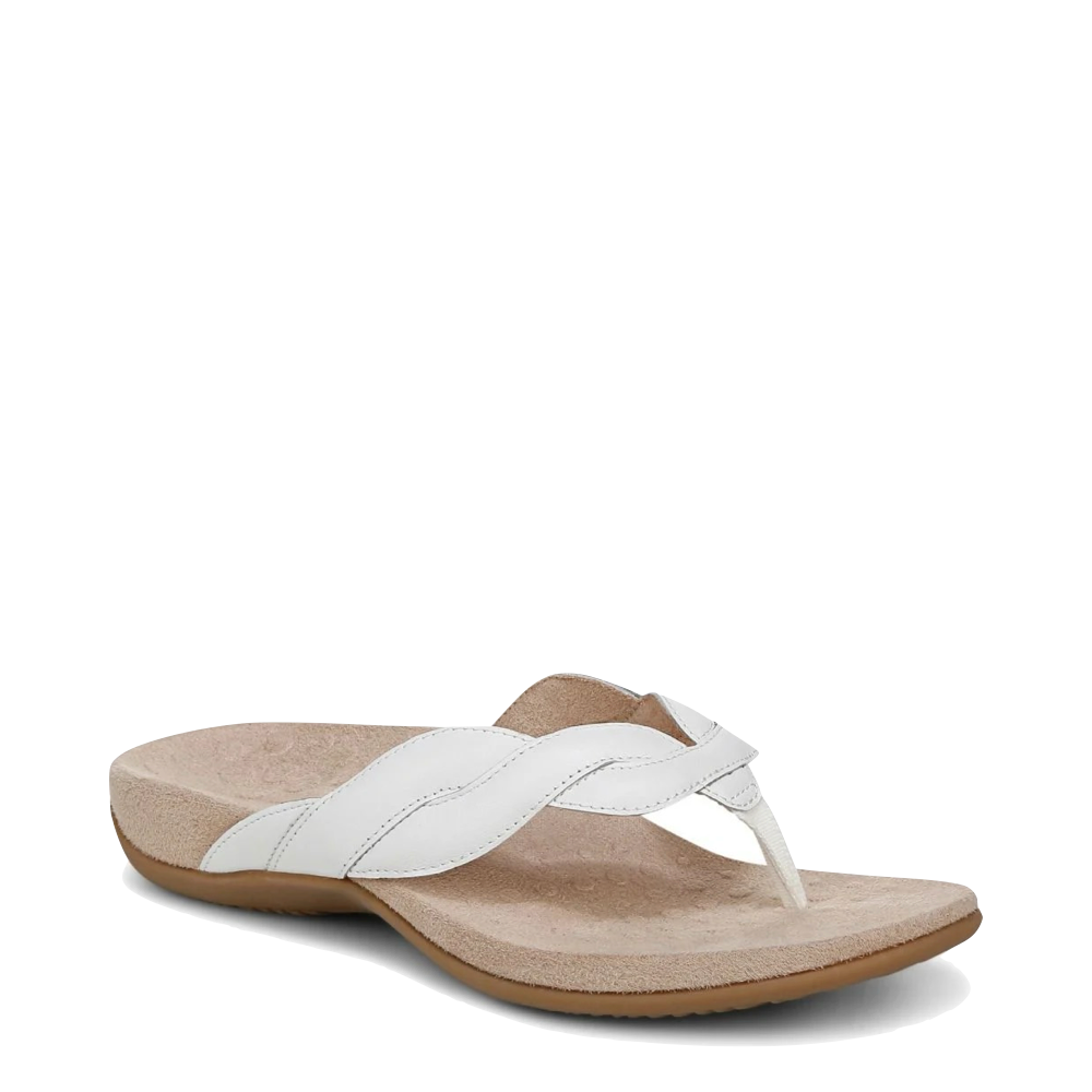Toe view of Vionic Bella Braid Toe Thong Flip Sandal for women.