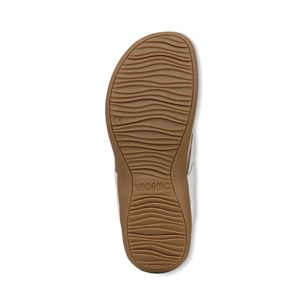 Bottom view of Vionic Bella Braid Toe Thong Flip Sandal for women.